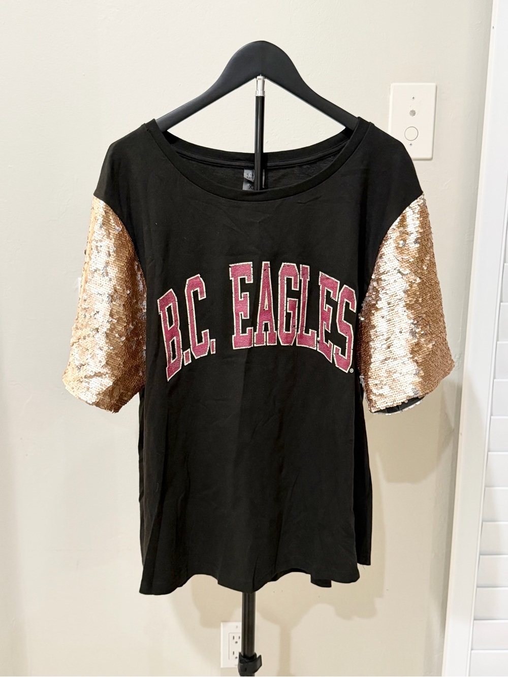 Gameday Couture Boston College Eagles Flip Sequin Sleeve Tee Gameday Collegiate
